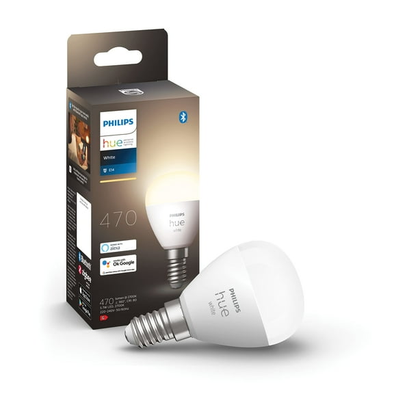 Philips Hue White Smart Light Bulb Lustre With Bluetooth. Works with Alexa, Google Assistant,