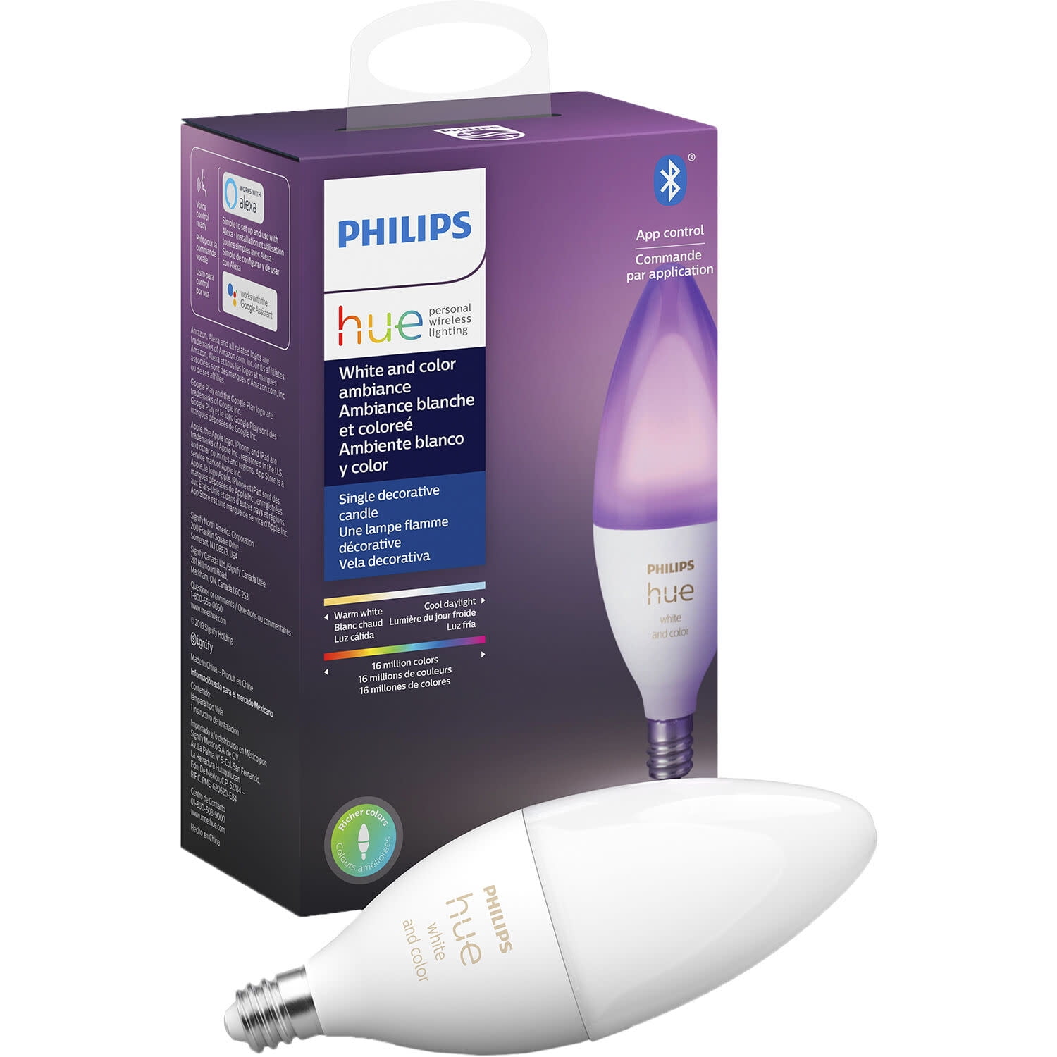 Philips Hue 4pk White and Color Ambiance A19 LED Smart Bulb Starter Kit