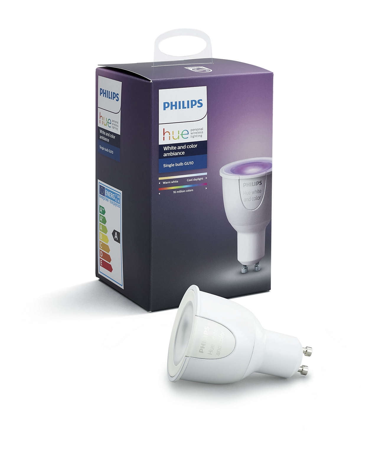 Philips Hue GU10 Bulb with Bluetooth (White and Color Ambiance)