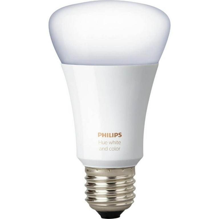 Philips Hue Wi-Fi Connected 60-Watt A19 Light Bulb, White & Color Ambiance,  Dimmable, E26 Base (1-Pack) 