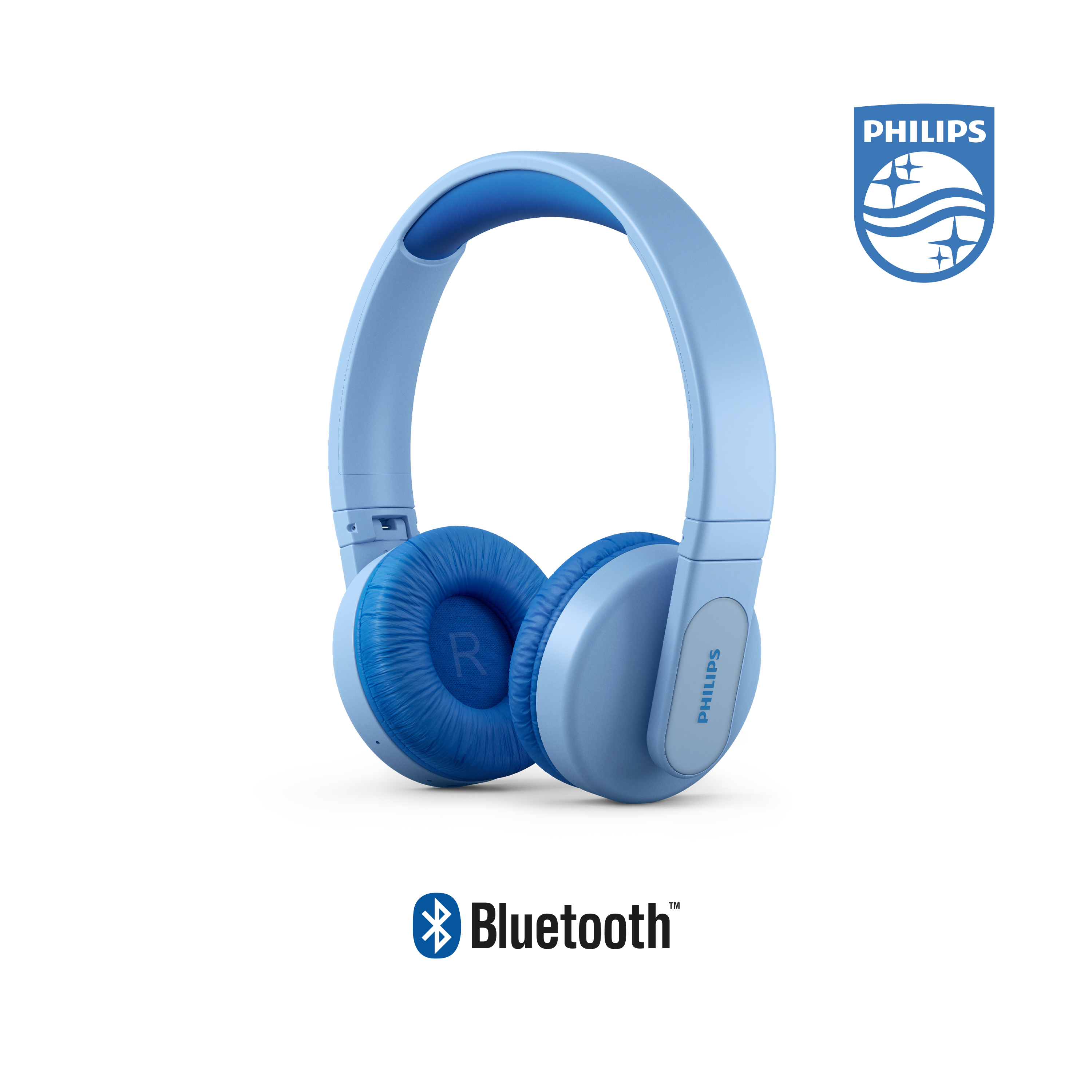 Philips K4206 Kids Wireless on-Ear Headphones with Parental Controls, Blue, TAK4206BL - image 1 of 11