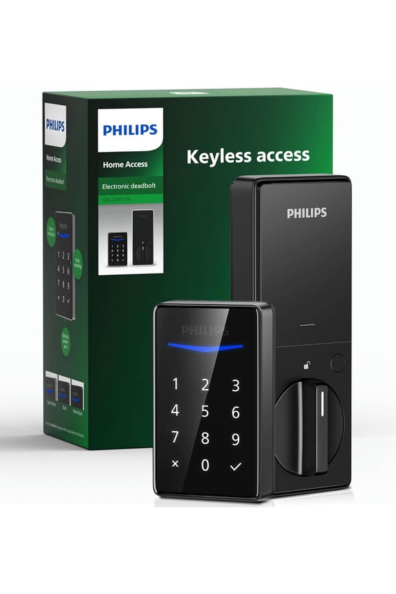 Keyless Entry Door Lock Touchscreen Digital Keypad Smart Electronic Deadbolt,PIN Code,Easy Installation- Matte Black