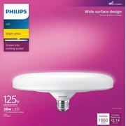 Philips LED 125-Watt Wide Surface Indoor Floodlight Bulb, Frosted Bright White, Non-Dimmable, E26 Medium Base 1-Pack