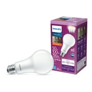 Philips LED 150-100-50-Watt A21 Light Bulb, Frosted Soft White, Non-Dimmable, E26 Medium Base (1-Pack)