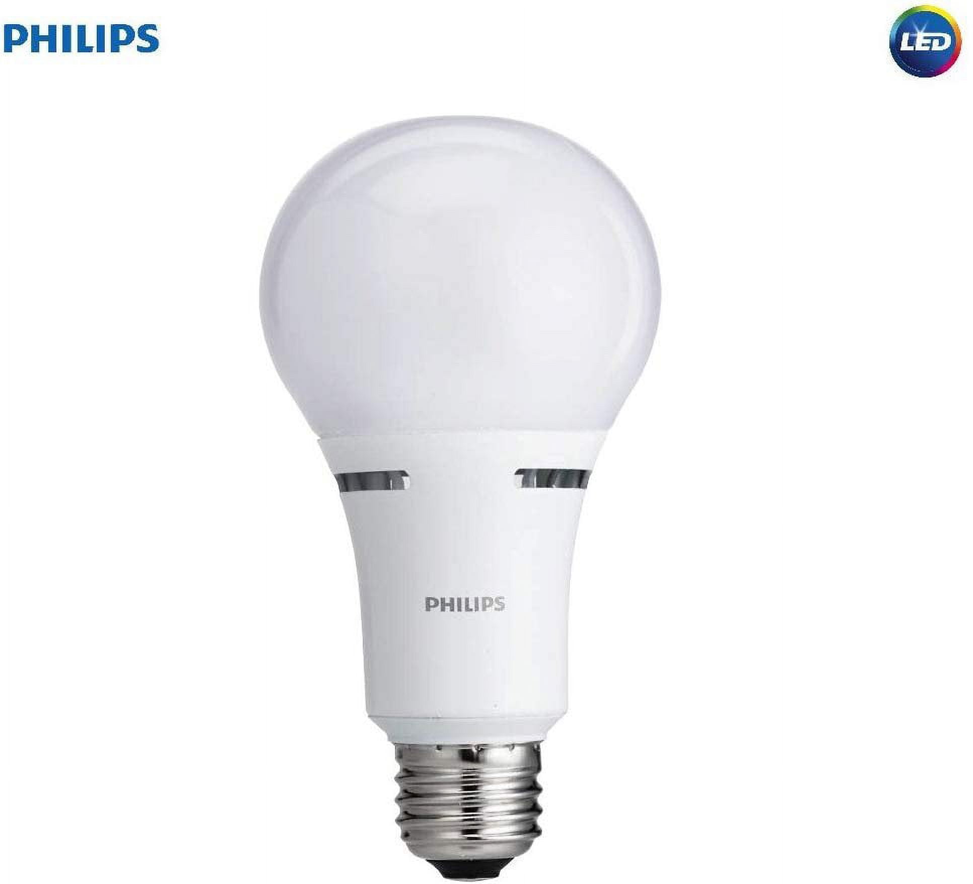 Philips LED 3-Way A21 Frosted Light Bulb: 1600-800-450-Lumen, 2700