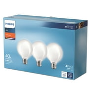 Philips LED 40-Watt G25 Globe All Purpose Household Light Bulb, Frosted Soft White, Non-Dimmable, E26 Medium Base 3-Pack