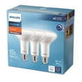 thumbnail image 1 of Philips LED 65-Watt BR30 Indoor Recessed Can Downlight Light Bulb, Frosted Soft White, Dimmable, E26 Base (3-Pack), 1 of 6