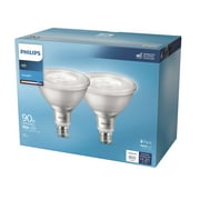 Philips LED 90-Watt PAR38 Floodlight Light Bulb, Daylight, Non-Dimmable, E26 Medium Base 2-Pack