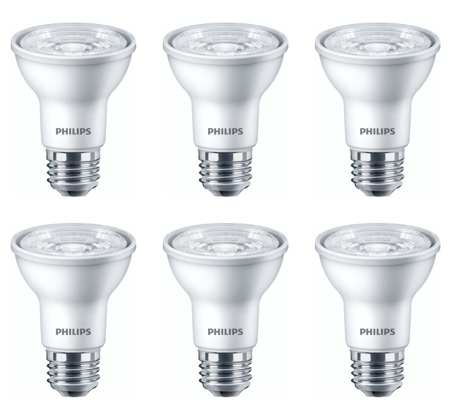 Philips LED FLood Light Bulb,  PAR20, 2700K, 8.5 watts, 600 lumens, medium base, 8.5PAR20/PER/927/F25/DIM/EC/120V, 53526  (case of 6)