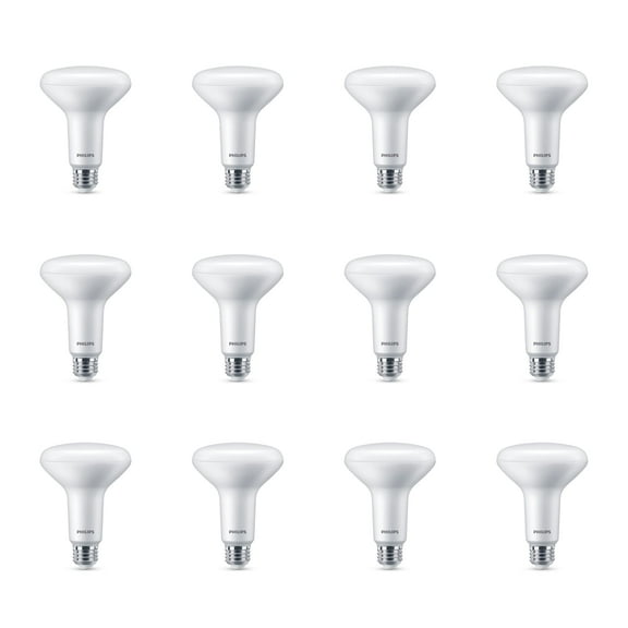 Philips LED Flicker-Free Frosted Dimmable BR30 Light Bulb - EyeComfort Technology - 650 Lumen - Soft White (2700K) - 7.2W=65W - E26 Base - Basic LED Old Version - Indoor - 12-Pack