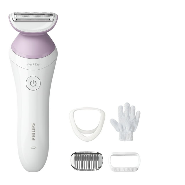 Philips Lady Electric Razor Series 6000, Cordless, Wet & Dry Use, Sensitive Skin, Battery