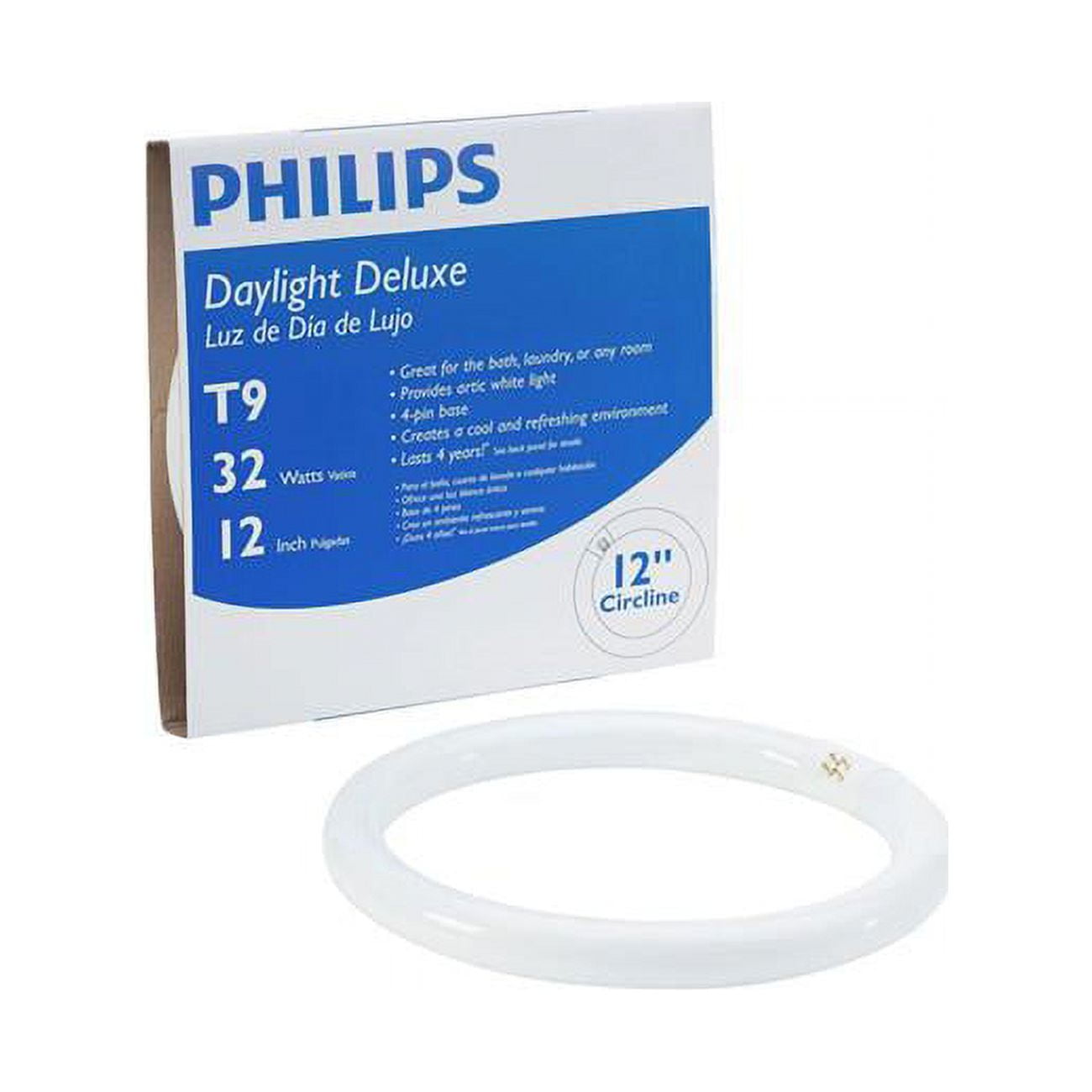 Philips 32-Watt 12 in. T9 Circline Linear Fluorescent Tube Light Bulb, Daylight Deluxe (6500K) Philips 32-Watt 12 in. T9 Circline Linear Fluorescent Tube Light Bulb, Daylight Deluxe (6500K)