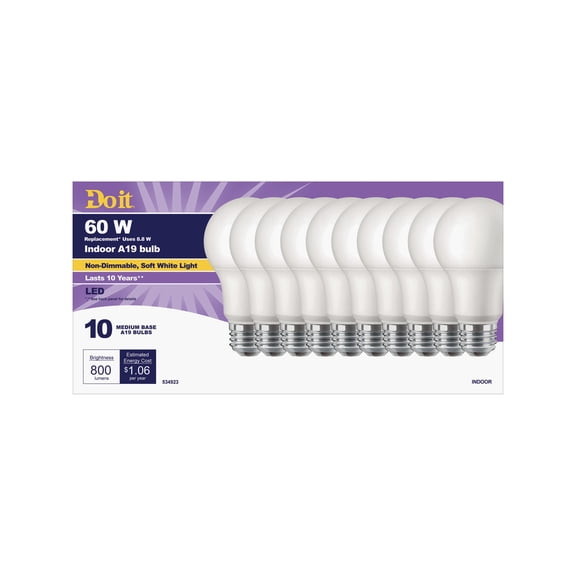 Philips Lighting Co Do it A19 Medium LED Light Bulb, Title 20