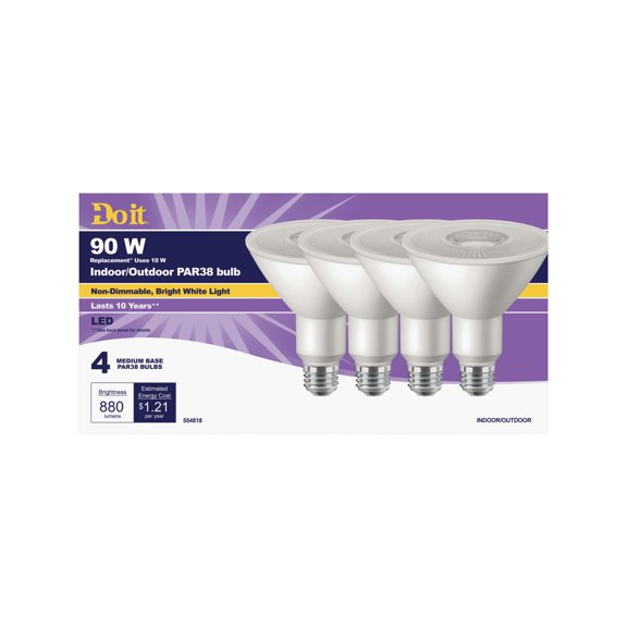 Philips Lighting Co Do it PAR38 Medium LED Floodlight Light Bulb, Title 20