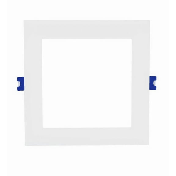 Philips Lightolier LED Flat Downlight, square, 4 inch, FD4SSLMZ10SCTUW, lumen selectable and color temperature selectable, Dimmable LED Downlight, White Luminaire Title 24 Compliant