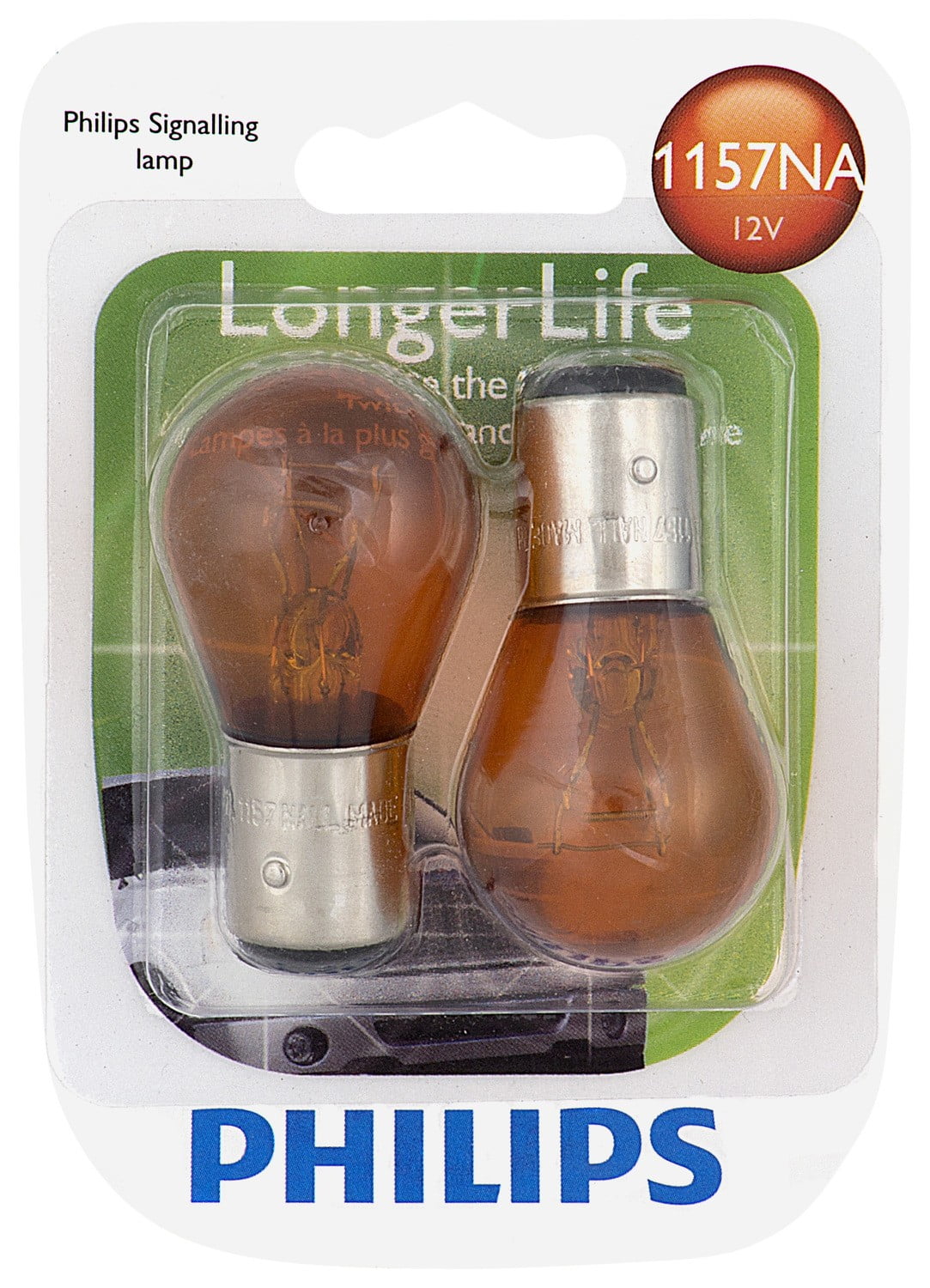 Philips Longerlife Miniature 1157Nall, Amber, Twist Type, Always Change In Pairs!