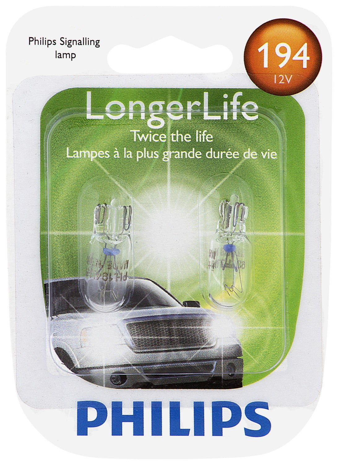 Philips Longerlife Miniature 194Ll, W2,1X9,5D, Glass, Always Change In Pairs!