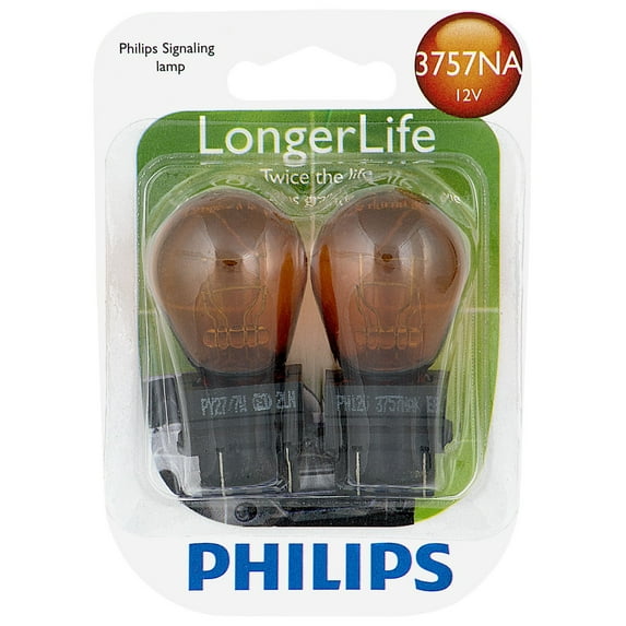 Philips Longerlife Miniature 3757Na, Amber, Push Type, Always Change In Pairs!