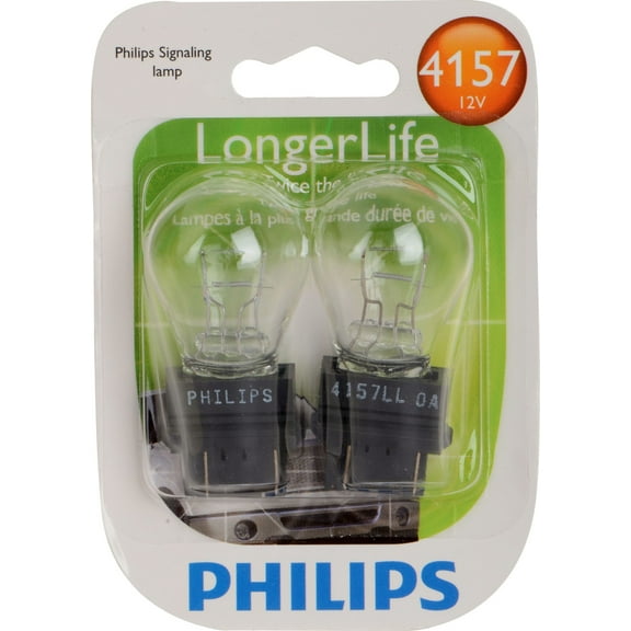 Philips Longerlife Miniature 4157Ll, Clear, Push Type, Always Change In Pairs!