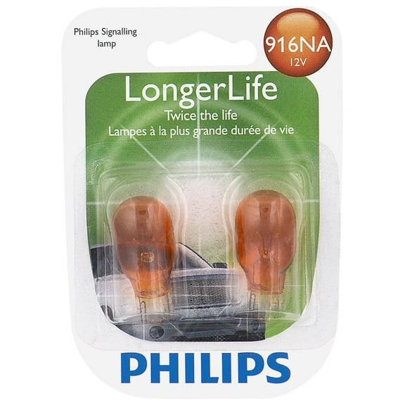Philips Longerlife Miniature 916Nall, Amber, Push Type, Always Change In Pairs!
