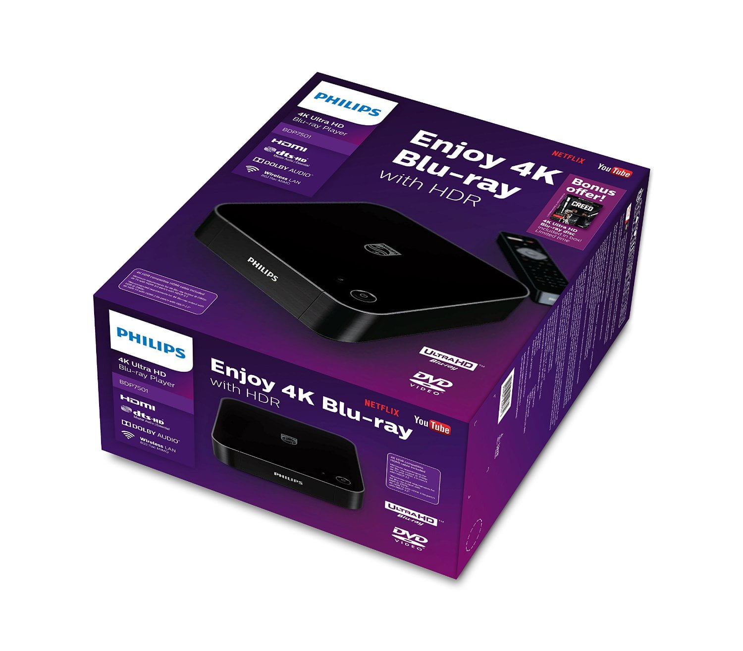 4K Ultra HD Blu-ray Player BDP7501/F7