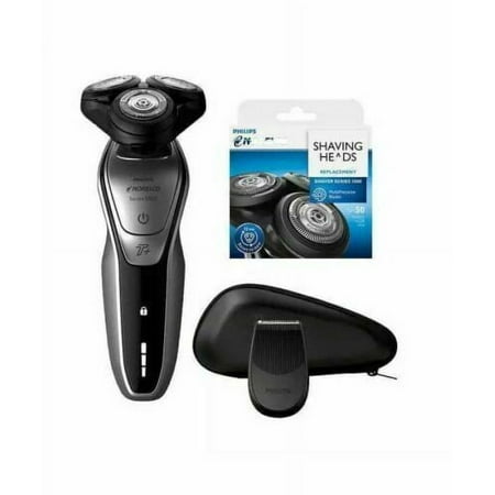 Philips Norelco 5675 Shaver w Replacement Shaving Heads & Travel Case