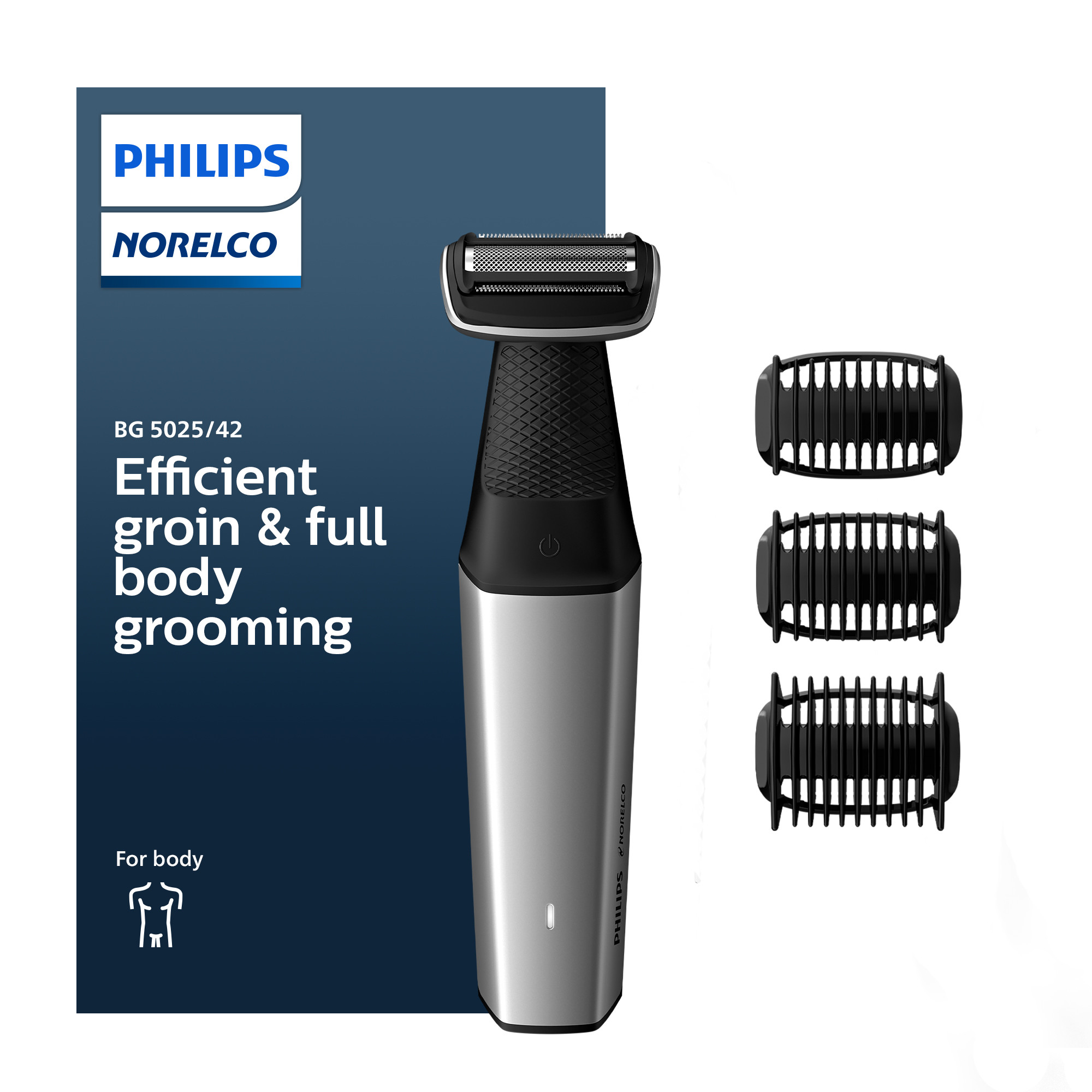 Philips Norelco Bodygroom Series 5000 Showerproof Body & Groin Trimmer & Shaver, Manscaping, BG5025/42 - image 1 of 13