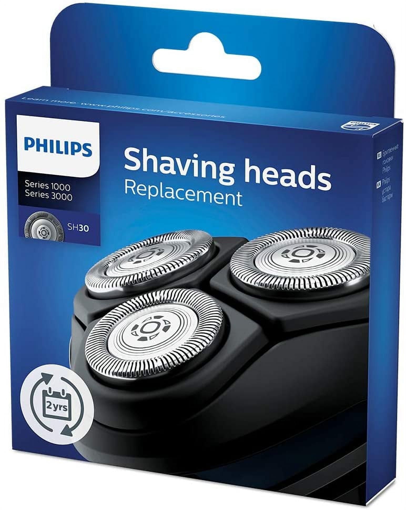 Philips Norelco Grey SH30 Shaving Heads Replacement Blades for Series 3000 Electric Shaver