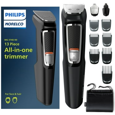Philips Norelco Multi-groomer Series 3000, Powered Electric Trimmer  MG3740/40, 1 Each - 13 Pieces