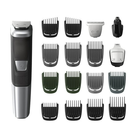Philips Norelco Multigroom Series 5000 (MG5750/49) 18 Piece, Beard Face, Hair, Body Hair Trimmer For Men - No Blade Oil