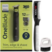 Philips Norelco OneBlade 360 Pro Hybrid Electric Trimmer QP6531/70 + Neck Brush + Texturizing Comb