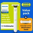 thumbnail interactive-video image 1 of Philips Norelco Oneblade Intimate Pubic Groomer, 1 of 12