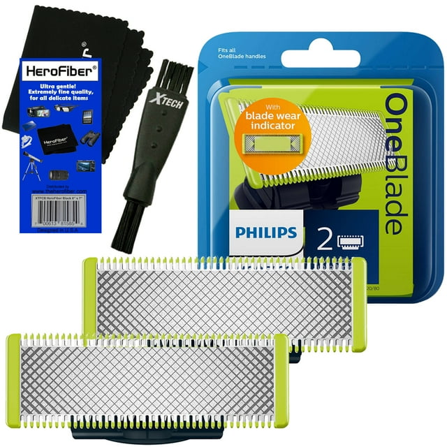 Philips Norelco OneBlade Replaceable Blades (2 Pack) for OneBlade QP2520, QP2530, QP2630, Pro