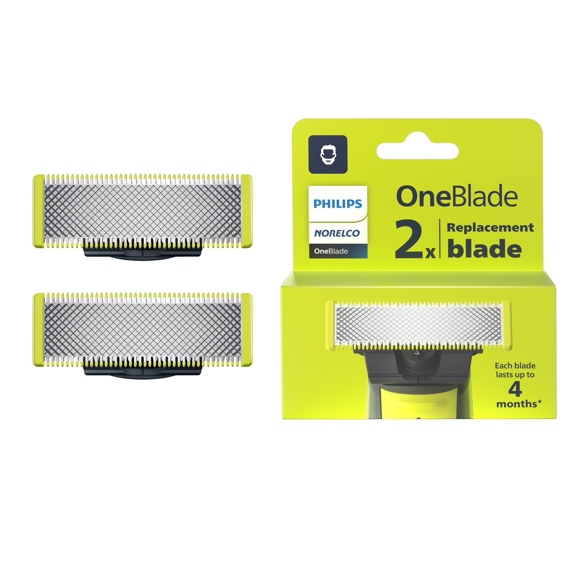 Philips Norelco Oneblade Replacement Blade 2 Pack, Trims, Edges