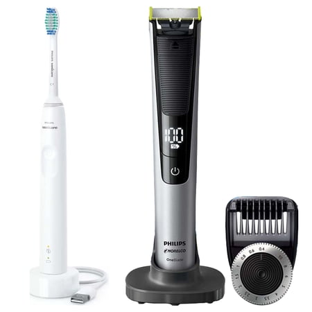 Philips Norelco Oneblade Electric Trimmer and Shaver with Sonicare Rechargeable Electric Toothbrush
