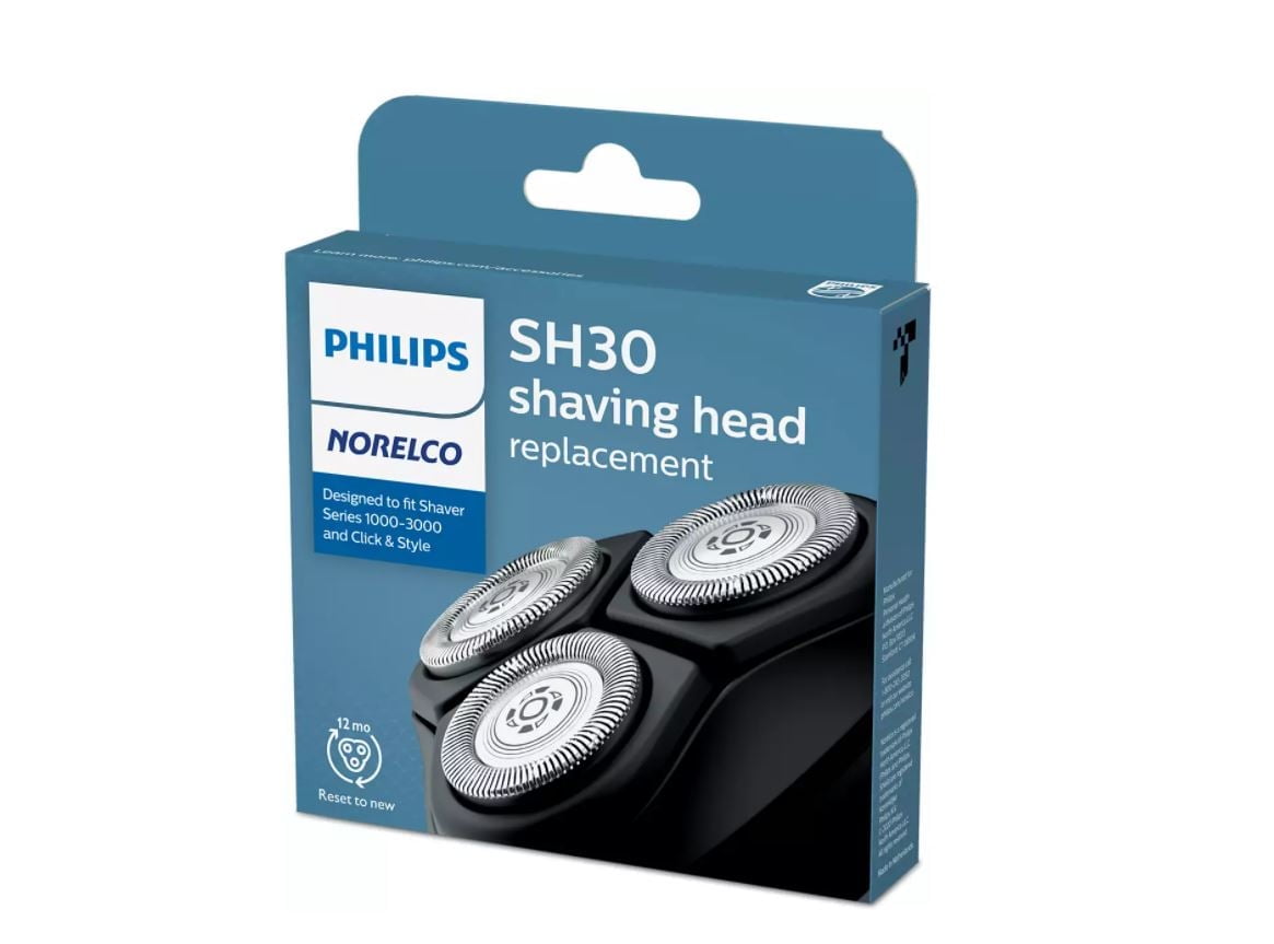 Philips Norelco SH30/52 Shaver series 3000 Shaving Heads Compatible with Philips Norelco Series 1000, 2000, 3000 Shavers and S738 Click & Style, Lift & Cut