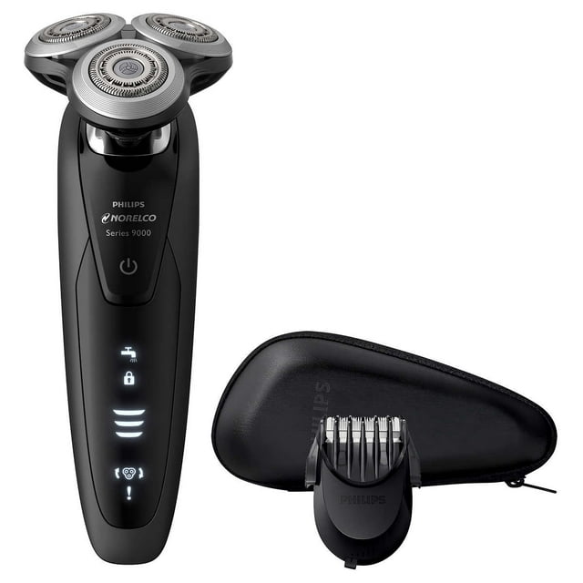 Philips Norelco Shaver S9031/90 Series 9000 Electric Shaver Wet & Dry with SmartClick Beard Styler, V-Track Blade System & Multiple Indicators