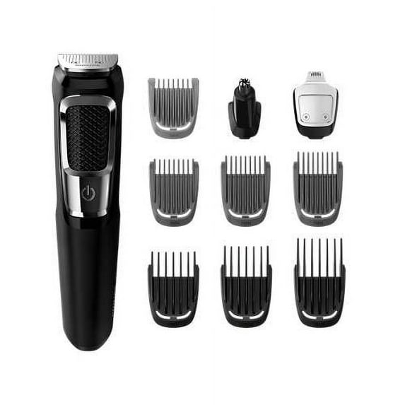 Philips Norelco Trimmer, 13 Piece Mens Grooming, for Beard, Nose, Ear & Hair Clipper, NO Blade Oil Needed, MG3750/60