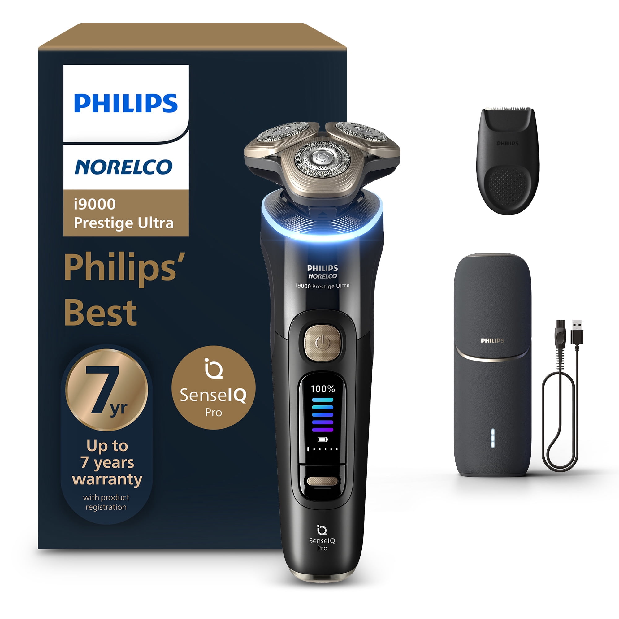 Philips Norelco Shaver I9000 Prestige Ultra, Wet & Dry Electric