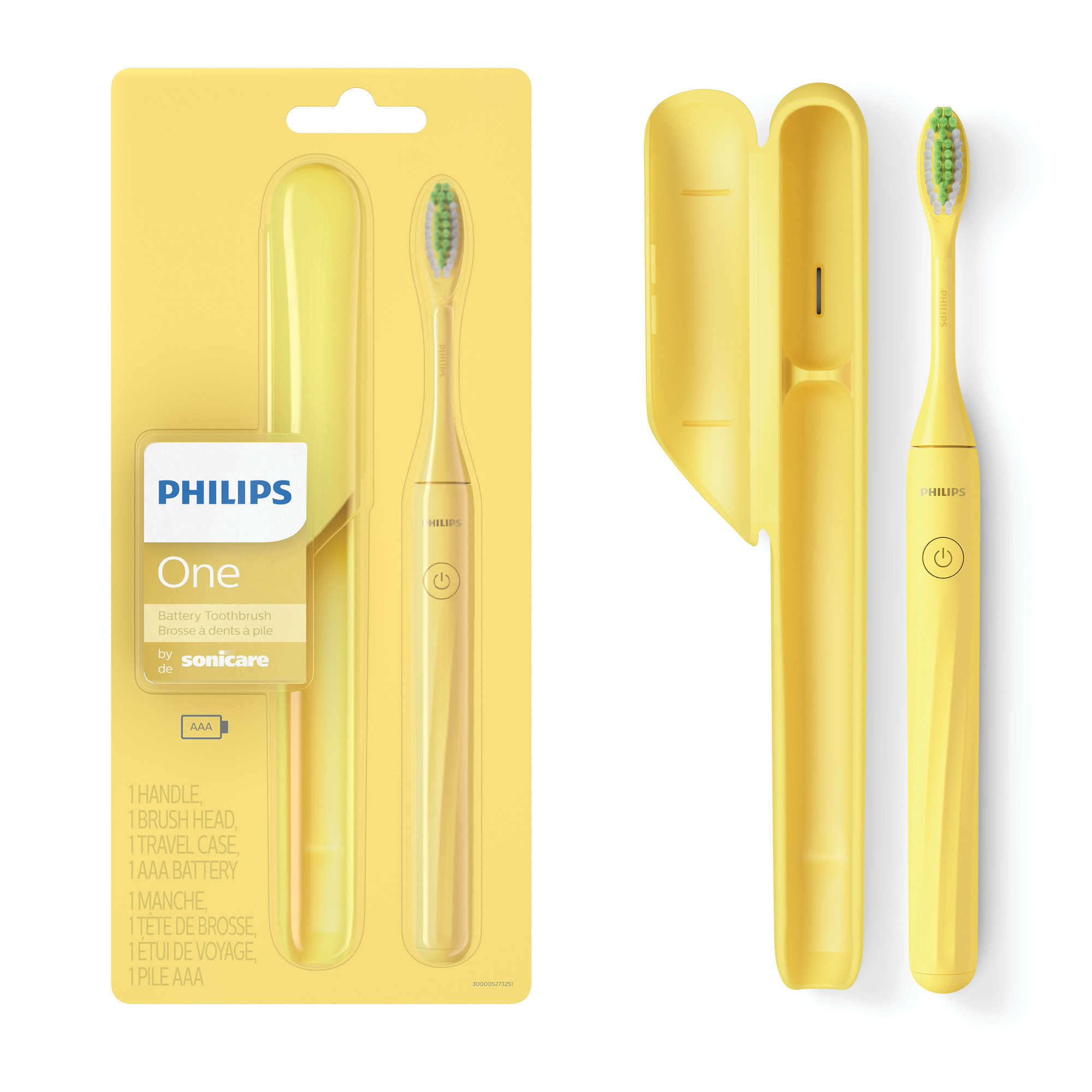 Philips One By Sonicare Battery Toothbrush, Mango, HY1100/02 - image 1 of 18