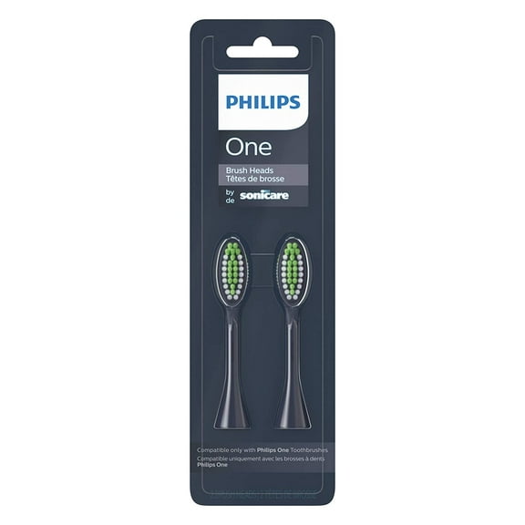 Philips One by Sonicare 2pk Brush Heads, Midnight BH1022/04
