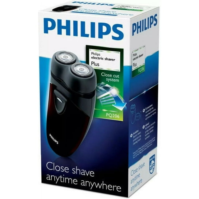 Philips PQ206 2Head Close Cut Electric Men Shaver AA Powered Clean Razor