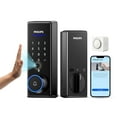 thumbnail image 1 of Philips Palm Vein WiFi Smart Lock, 2-in-1 Doorbell+Palm Vein Smart Locks for Front Door, APP Remote Control, Work with Alexa & Google Assistant, Keyless Entry Door Lock, Wireless Chime, Matte Black, 1 of 9