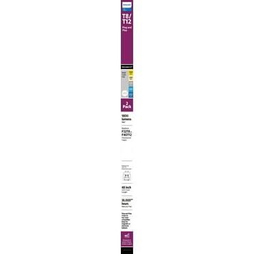 Philips Plug and Play 4Ft (48-inch) Type A T8/T12 5-CCT 32-Watt LED Tube Light Bulb (2 Pack)