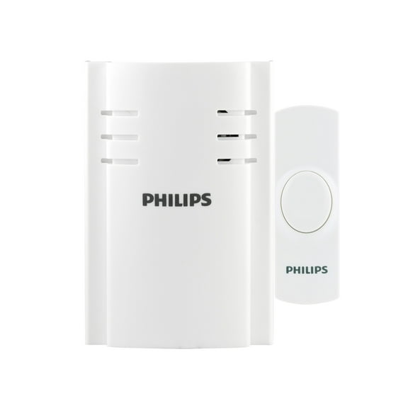 Philips Plug-in 2-Melody Doorbell Kit, White, DES2120W/27