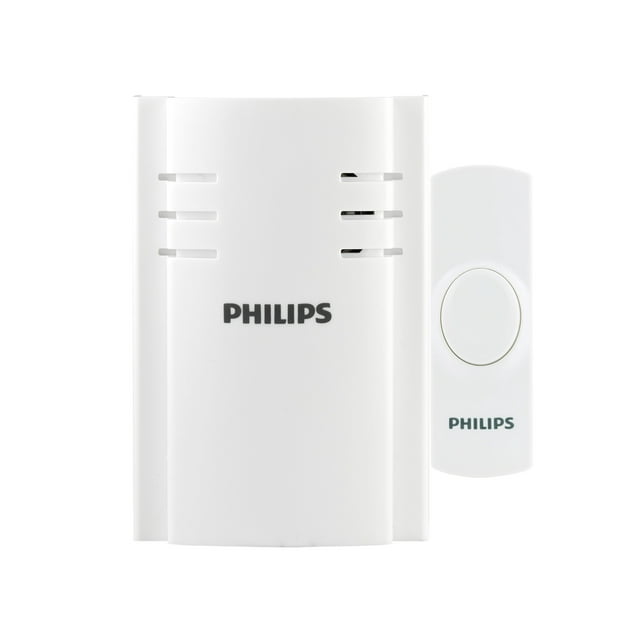 Philips Plug-in 2-Melody Doorbell Kit, White, DES2120W/27