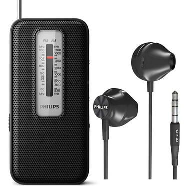 Philips Portable AM/FM Radio Battery Operated TAR1506 - Walmart.com
