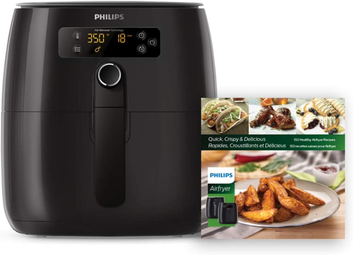 Philips Premium Airfryer XXL with Fat Removal Technology, 3lb/7qt, Black,  HD9650 810002430237