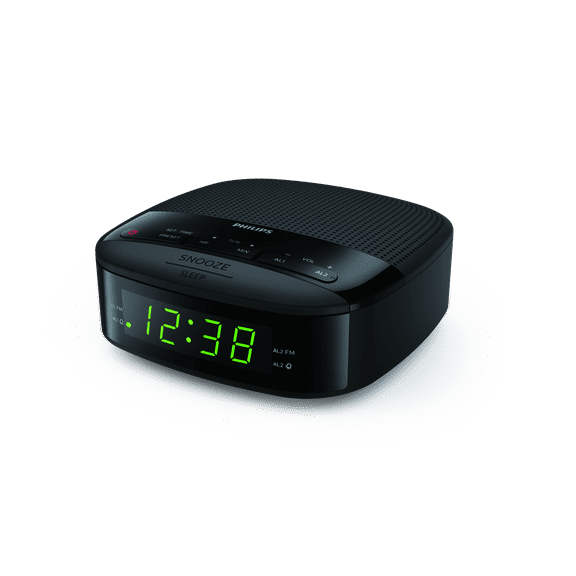 Philips R3205 Portable AM/FM Radios with Clock, Black, TAR3205