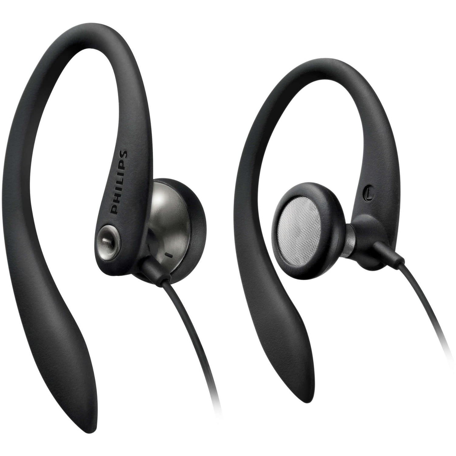 Philips SHS3200BK/37 Flexible Earhook Headphones, Black